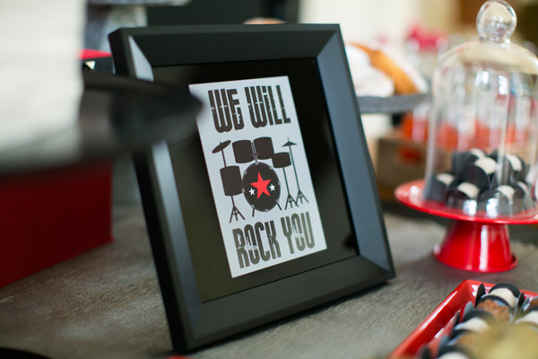 Aniversário com tema rock n'roll