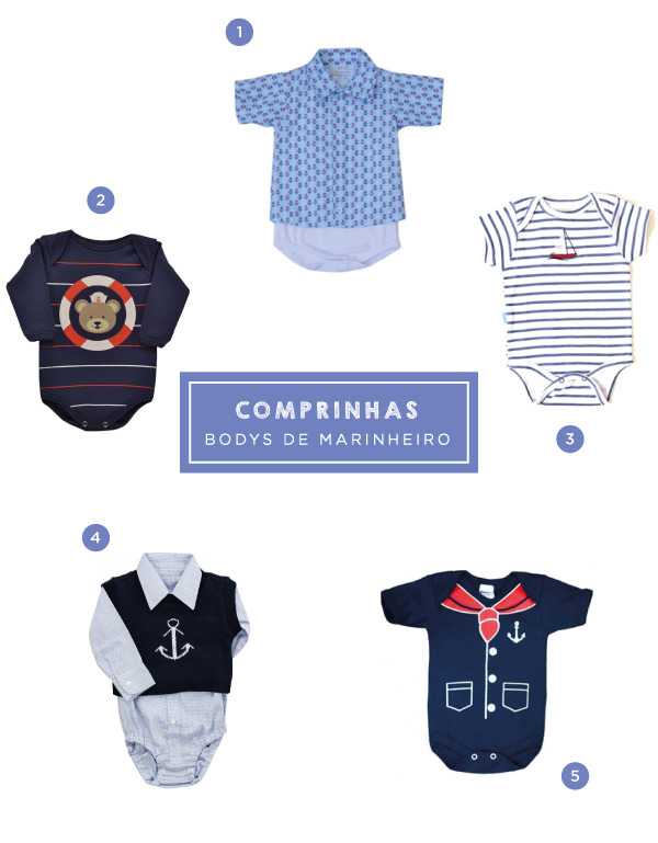 BABIES - COMPRINHAS-NAUTICO-BODYS-MARINHEIRO