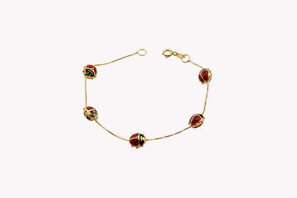 Joias com tema joaninha para as pequenas