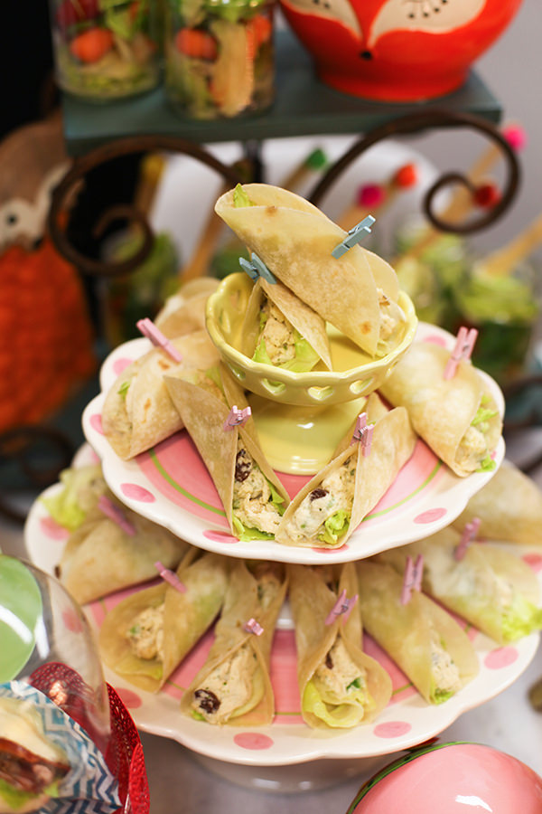 Mini burrito de salpicão de frango