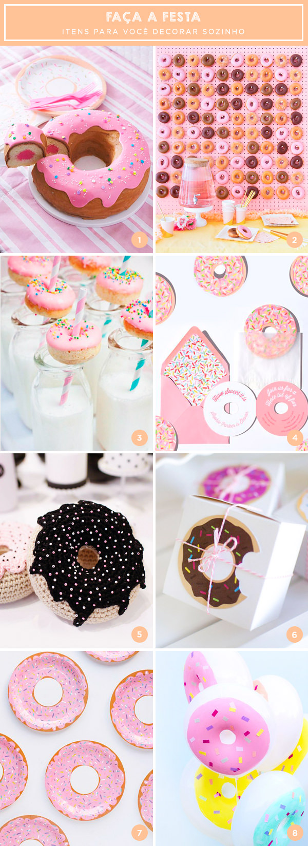 Faça a festa: 8 itens com tema donuts para o aniversário