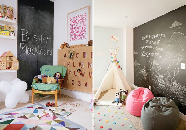 Quadro infantil com lousa, Decoração com lousa para crianças