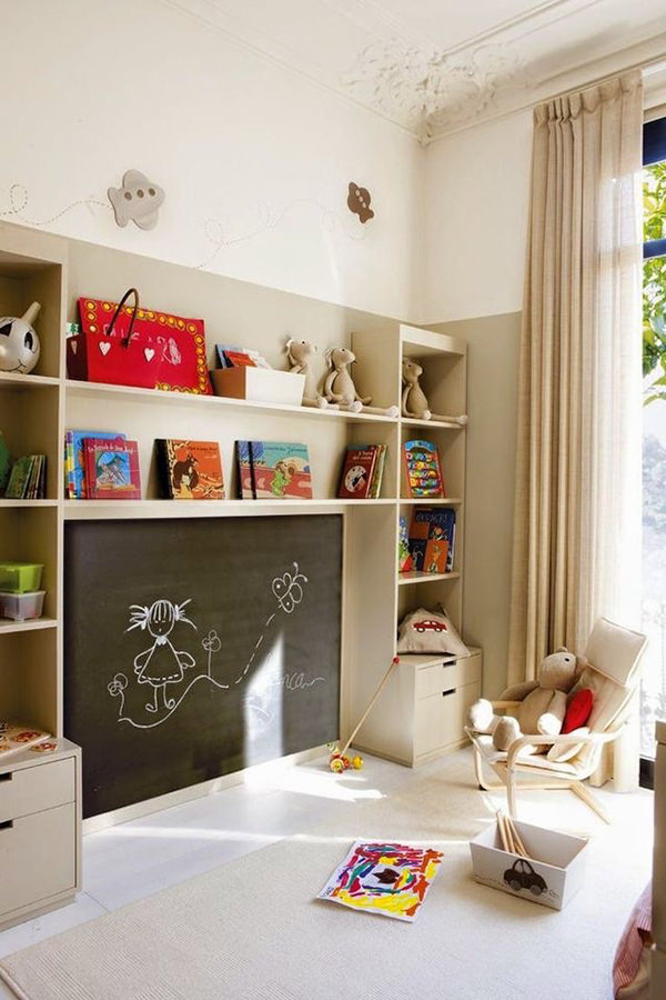 Quadro infantil com lousa, Decoração com lousa para crianças