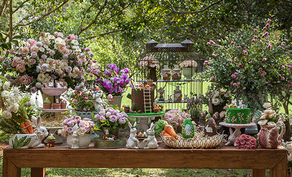 Festinha de Páscoa no jardim