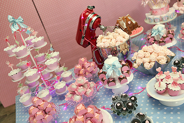 festa infantil rosa cupcakes menina