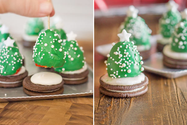 DIY: árvore de Natal com biscoito e morango