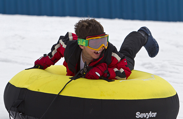 Tubing is one of the many after ski activities at Portillo, Chile on September 26, 2011. ©J.Selkowitz/SelkoPhoto