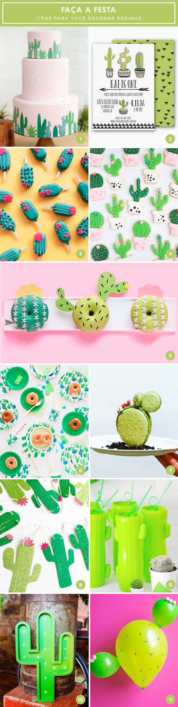 Faça a festa: 11 itens com tema cactus para o aniversário