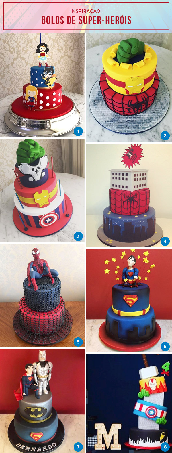 8 bolos de super-heróis para a festa infantil - Constance Zahn | Babies